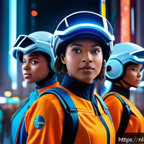 Home 30 미니특공대 에피소드별 리뷰 - A vibrant scene featuring a diverse team of young heroes in colorful, futuristic uniforms with visib...