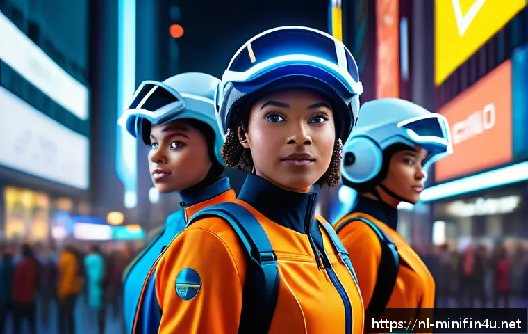 미니특공대 에피소드별 리뷰 - A vibrant scene featuring a diverse team of young heroes in colorful, futuristic uniforms with visib...